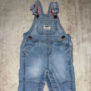 Oshkosh Baby Girl Denim Overalls Size 0-3M
